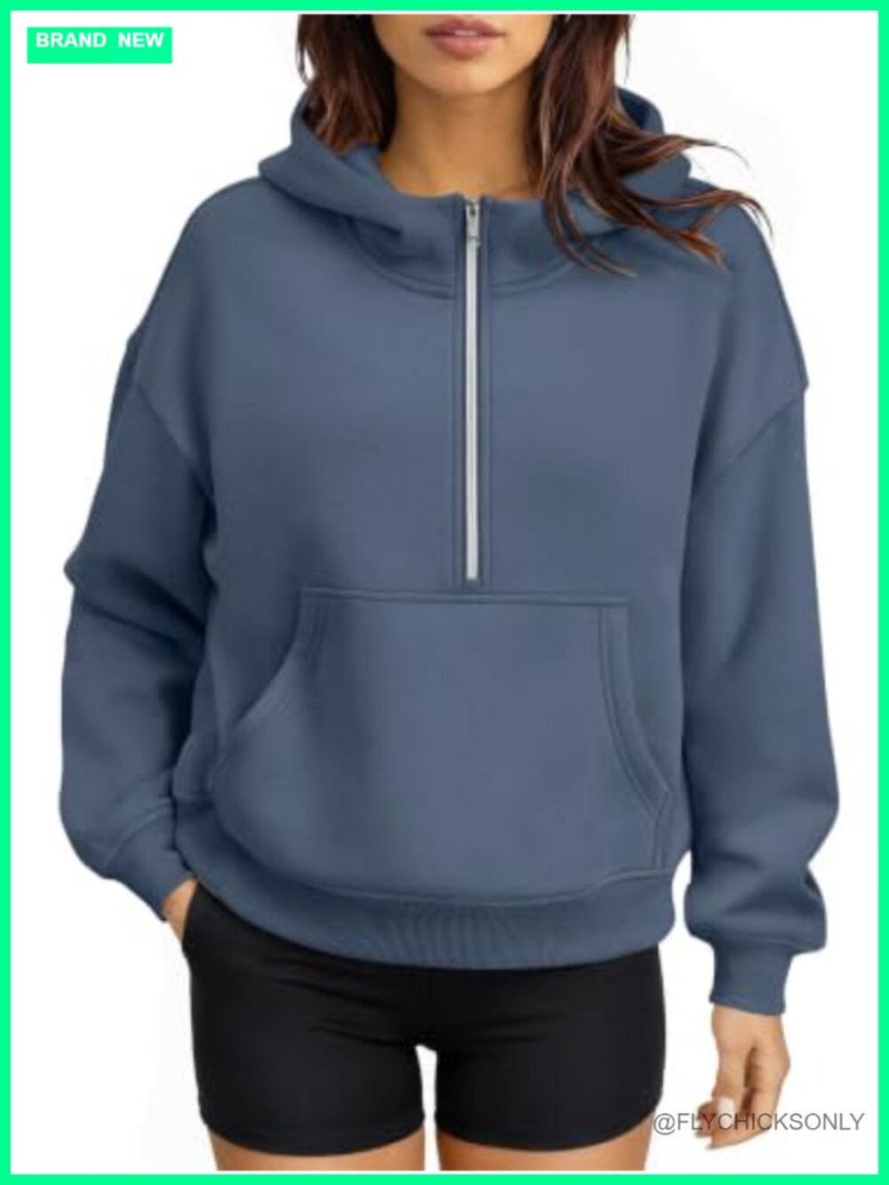 EasyGala Half Zip Hoodie Fleece Pullover Sweatshirt Quarter Zip Women's